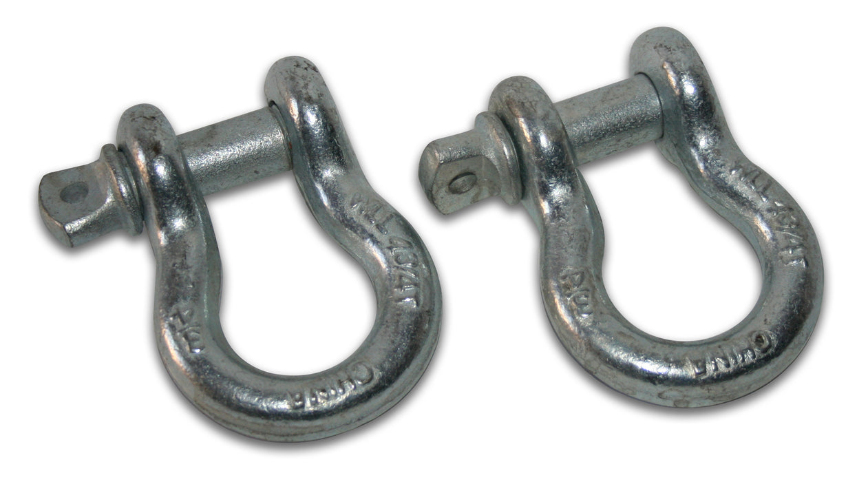 Bulldog Winch 20020 3/4 Inch Bow Shackle 9.5k LB WLL Silver Bulldog Winch - Truck Part Superstore