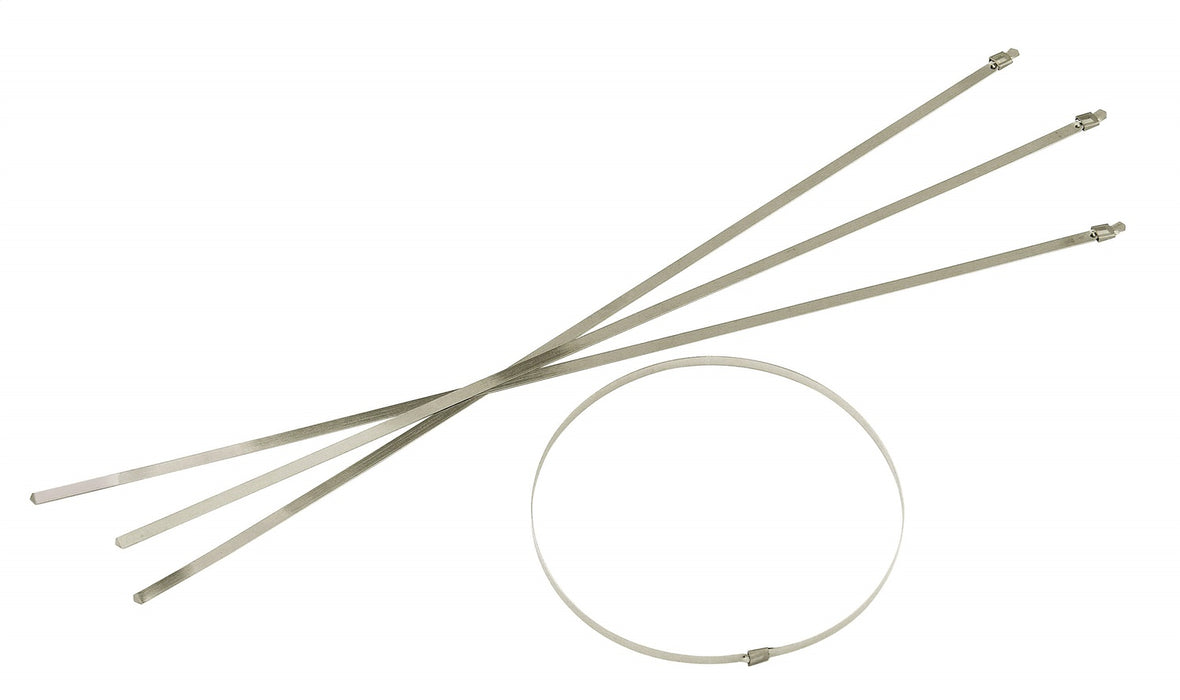 ACCEL 2002SS Zip Ties; Motorcycle; Thermal; Stainless Steel; 14 in.; Set Of 4; - Truck Part Superstore