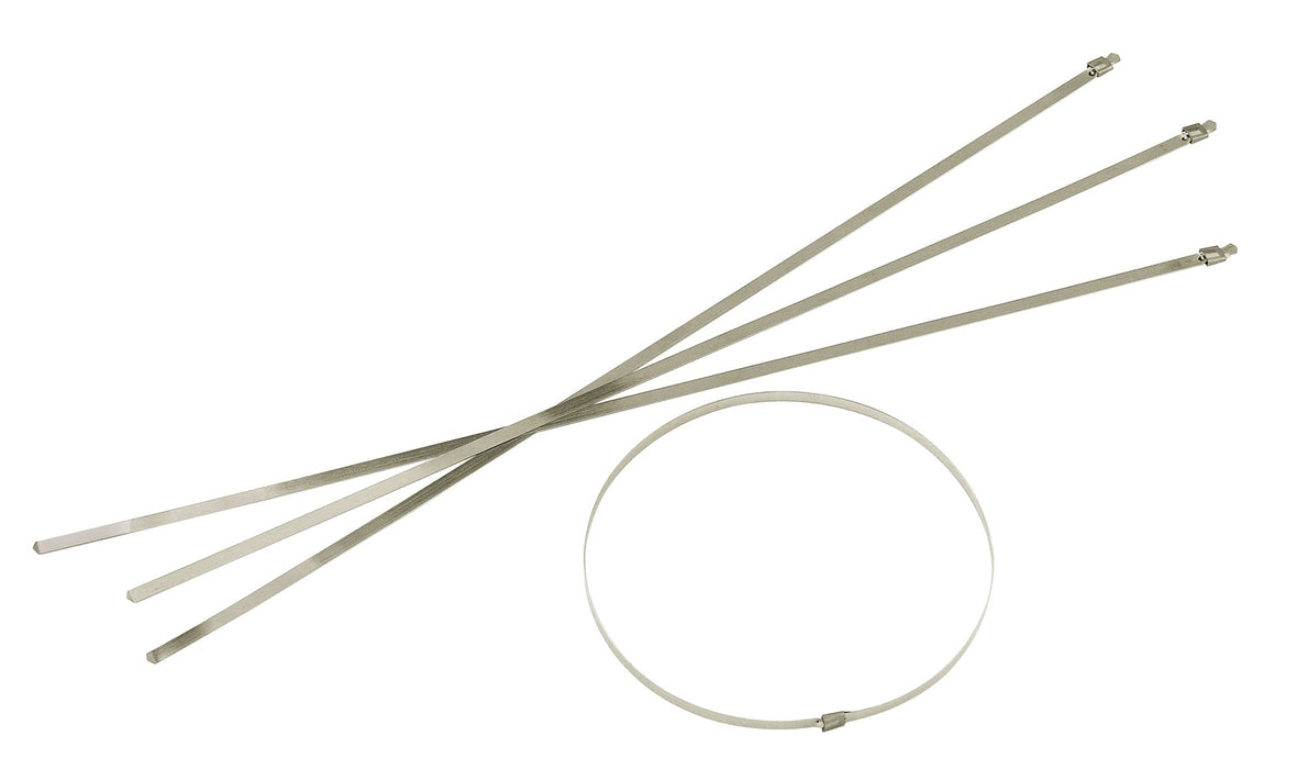 ACCEL 2002SS Zip Ties; Motorcycle; Thermal; Stainless Steel; 14 in.; Set Of 4; - Truck Part Superstore
