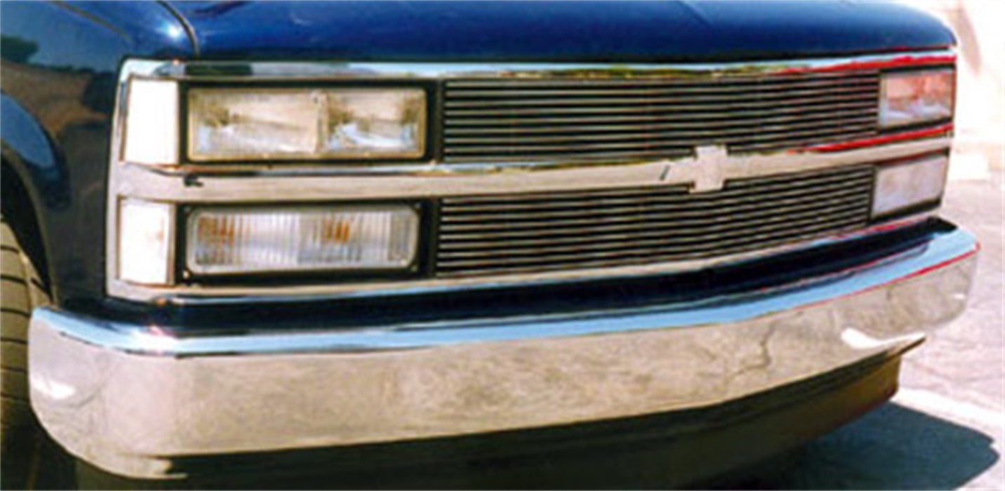 T-Rex Grilles 20030 Billet Series Grille; Horizontal; Aluminum; Polished; 2 Pc; Insert; - Truck Part Superstore