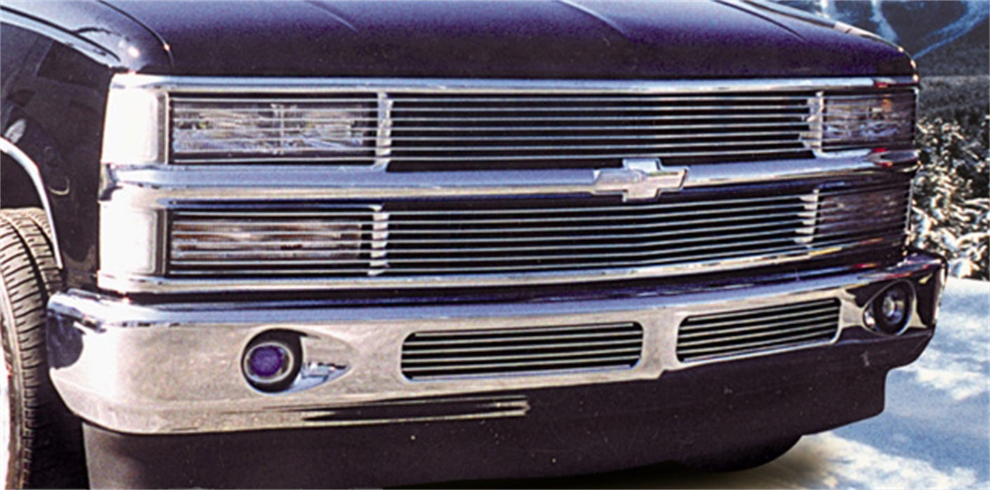 T-Rex Grilles 20060 Billet Series Phantom Grille; Horizontal; Aluminum; Polished; 1 Pc; Insert; - Truck Part Superstore