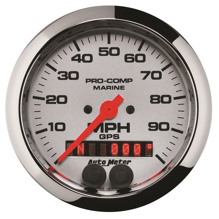 AutoMeter 200636-35 3-3/8in. GPS SPEEDOMETER; 0-100 MPH; MARINE CHROME ULTRA-LITE - Truck Part Superstore