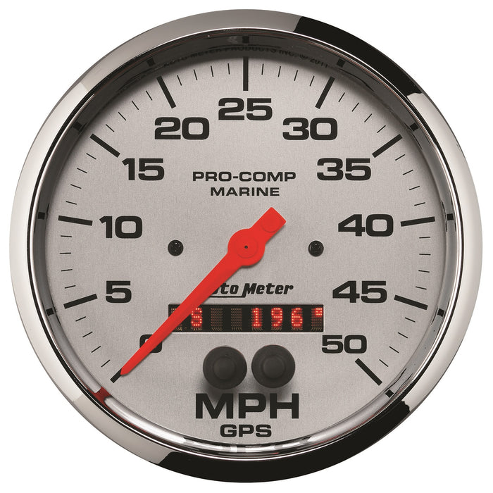 AutoMeter 200644-35 5in. GPS SPEEDOMETER; 0-50 MPH; MARINE CHROME ULTRA-LITE - Truck Part Superstore