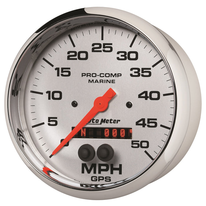 AutoMeter 200644-35 5in. GPS SPEEDOMETER; 0-50 MPH; MARINE CHROME ULTRA-LITE - Truck Part Superstore