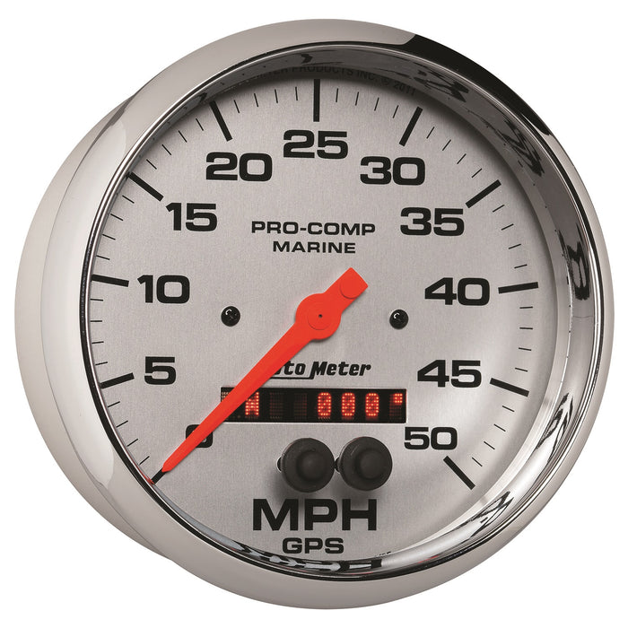 AutoMeter 200644-35 5in. GPS SPEEDOMETER; 0-50 MPH; MARINE CHROME ULTRA-LITE - Truck Part Superstore