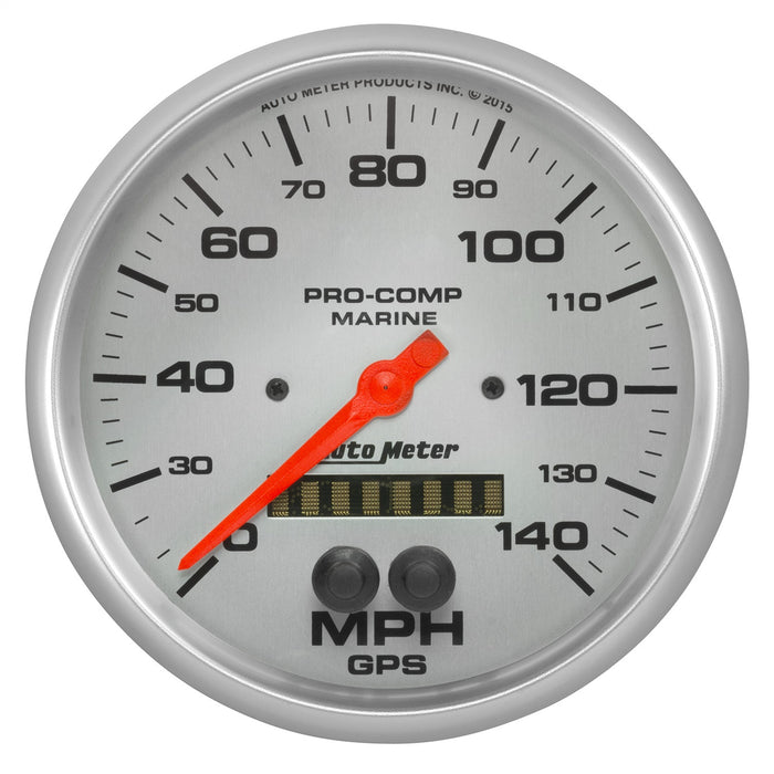 AutoMeter 200647-33 5in. GPS SPEEDOMETER; 0-140 MPH; MARINE SILVER ULTRA-LITE - Truck Part Superstore