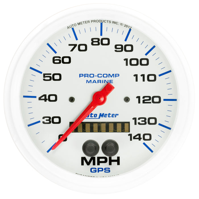 AutoMeter 200647 GAUGE; SPEEDOMETER; 5in.; 140MPH; GPS; MARINE WHITE - Truck Part Superstore