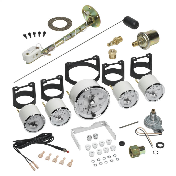 AutoMeter 2006 GAUGE KIT; 5 PC.; 3 3/8in./2 1/16in.; ELEC. SPEEDO W/LCD ODO; PRESTIGE PEARL - Truck Part Superstore