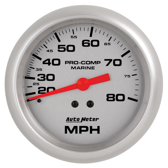 AutoMeter 200753-33 3-3/8in. MECHANICAL SPEEDOMETER; 0-80 MPH; MARINE SILVER ULTRA-LITE - Truck Part Superstore