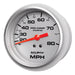 AutoMeter 200753-33 3-3/8in. MECHANICAL SPEEDOMETER; 0-80 MPH; MARINE SILVER ULTRA-LITE - Truck Part Superstore