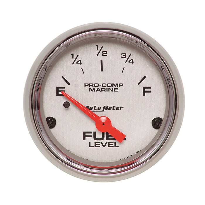 AutoMeter 200760-35 GAUGE; FUEL LEVEL; 2 1/16in.; 240OE TO 33OF; ELEC; MARINE CHROME - Truck Part Superstore