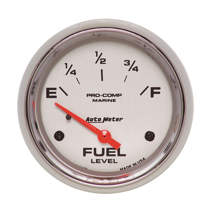 AutoMeter 200761-35 GAUGE; FUEL LEVEL; 2 5/8in.; 240OE TO 33OF; ELEC; MARINE CHROME - Truck Part Superstore