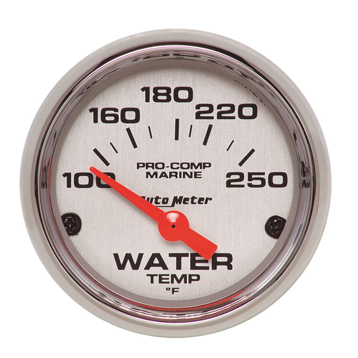 AutoMeter 200762-35 2-1/16in. WATER TEMPERATURE; 100-250 deg.F; MARINE CHROME ULTRA-LITE - Truck Part Superstore
