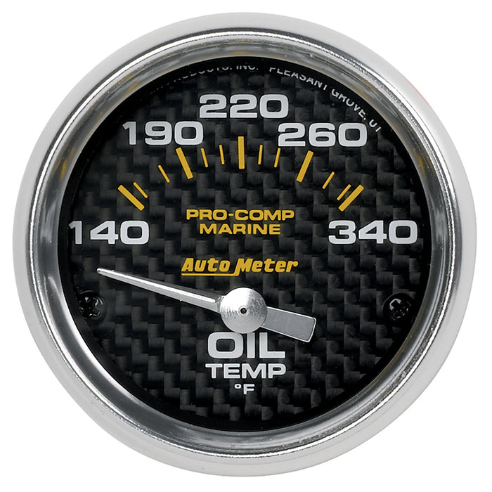 AutoMeter 200764-40 GAUGE; OIL TEMP; 2 1/16in.; 140-300deg.F; ELECTRIC; MARINE CARBON FIBER - Truck Part Superstore