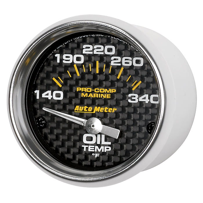 AutoMeter 200764-40 GAUGE; OIL TEMP; 2 1/16in.; 140-300deg.F; ELECTRIC; MARINE CARBON FIBER - Truck Part Superstore