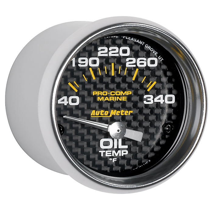 AutoMeter 200764-40 GAUGE; OIL TEMP; 2 1/16in.; 140-300deg.F; ELECTRIC; MARINE CARBON FIBER - Truck Part Superstore