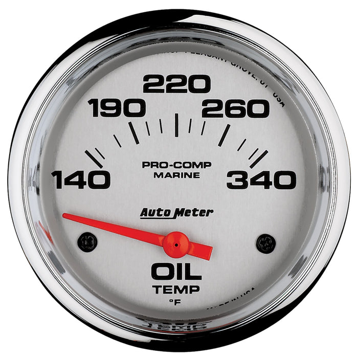 AutoMeter 200765-35 2-5/8in. OIL TEMPERATURE; 140-340 deg.F; MARINE CHROME ULTRA-LITE - Truck Part Superstore