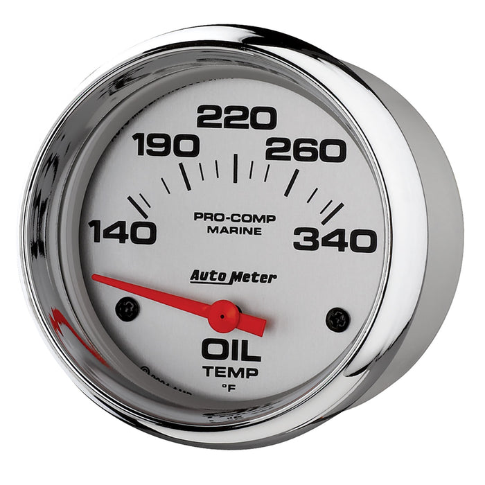 AutoMeter 200765-35 2-5/8in. OIL TEMPERATURE; 140-340 deg.F; MARINE CHROME ULTRA-LITE - Truck Part Superstore