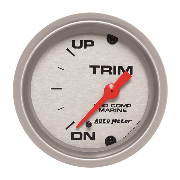 AutoMeter 200766-33 GAUGE; TRIM LEVEL; 2 1/16in.; 0ODOWN-90OUP; ELECTRIC; MARINE SILVER - Truck Part Superstore