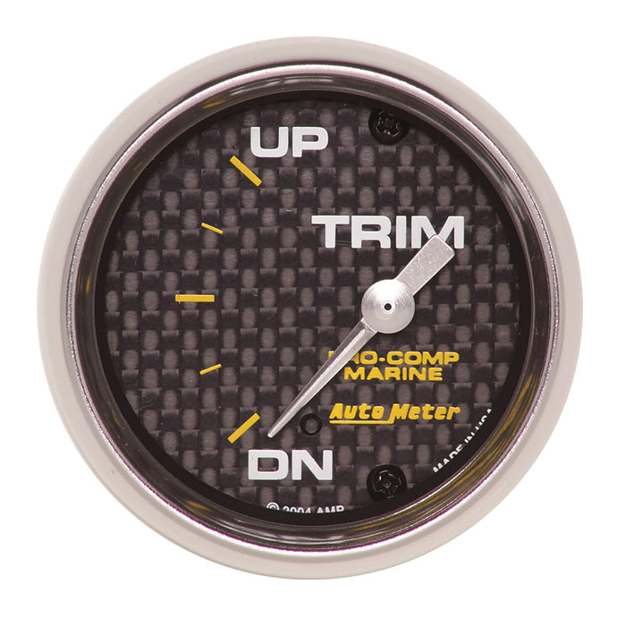 AutoMeter 200766-40 GAUGE; TRIM LEVEL; 2 1/16in.; 0ODOWN-90OUP; ELECTRIC; MARINE CARBON FIBER - Truck Part Superstore