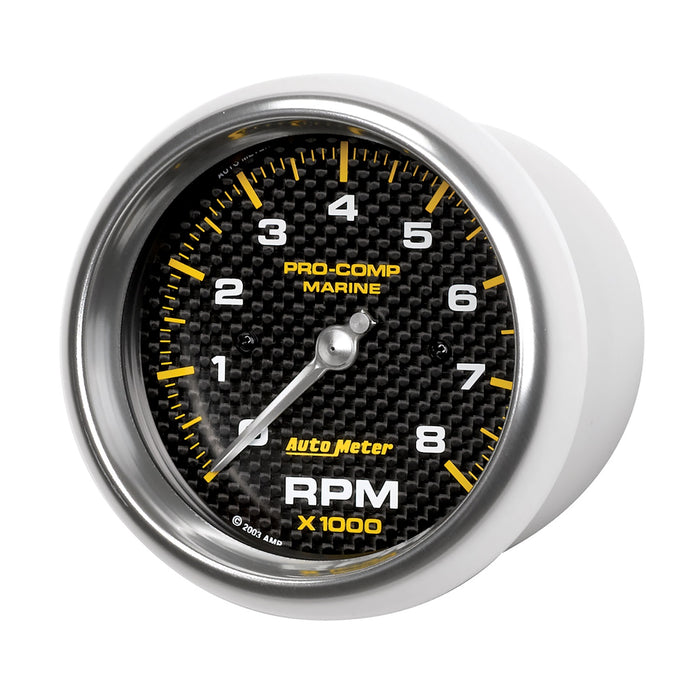 AutoMeter 200779-40 3-3/8in. IN-DASH TACHOMETER; 0-8;000 RPM; MARINE CARBON FIBER - Truck Part Superstore