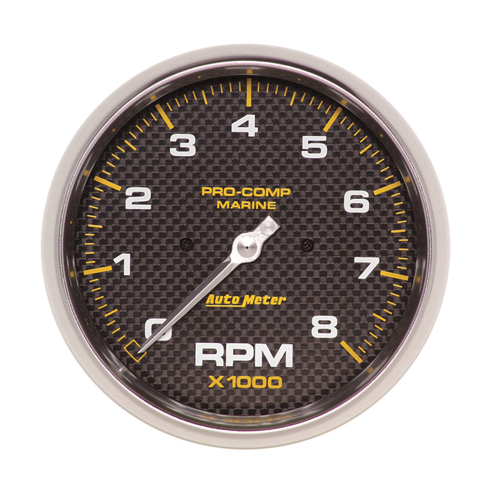 AutoMeter 200797-40 5in. IN-DASH TACHOMETER; 0-8;000 RPM; MARINE CARBON FIBER - Truck Part Superstore