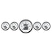 AutoMeter 2007 GAUGE KIT; 5 PC.; 3 3/8in./2 1/16in.; ELEC. SPEEDO W/WHEEL ODO; PRESTIGE PEARL - Truck Part Superstore