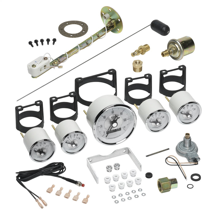 AutoMeter 2007 GAUGE KIT; 5 PC.; 3 3/8in./2 1/16in.; ELEC. SPEEDO W/WHEEL ODO; PRESTIGE PEARL - Truck Part Superstore