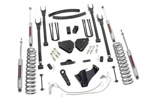 Rough Country 584.20 4-Link Suspension Lift Kit w/Shocks; 6 in. Lift; - Truck Part Superstore
