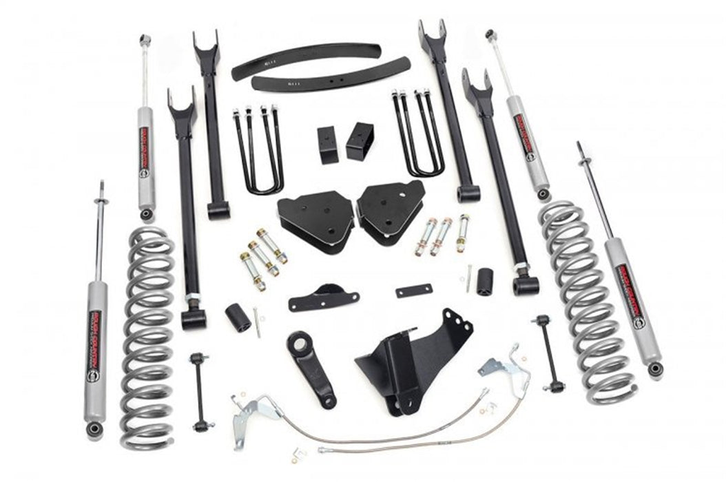 Rough Country 588.20 4-Link Suspension Lift Kit w/Shocks; 6 in. Lift; - Truck Part Superstore