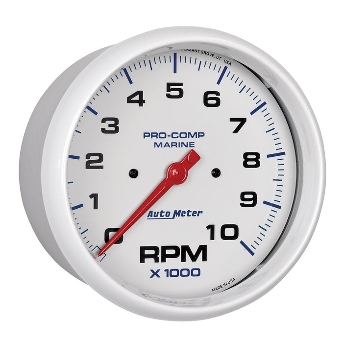 AutoMeter 200801 5in. IN-DASH TACHOMETER; 0-10;000 RPM; MARINE WHITE - Truck Part Superstore
