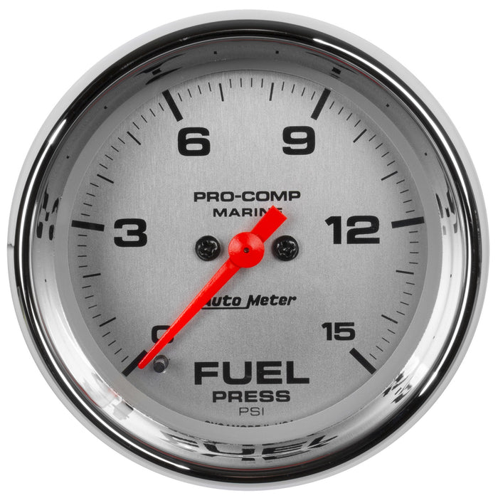 AutoMeter 200848-35 GAUGE; FUEL PRESSURE; 2 1/16in.; 15PSI; DIGITAL STEPPER MOTOR; MARINE CHROME - Truck Part Superstore