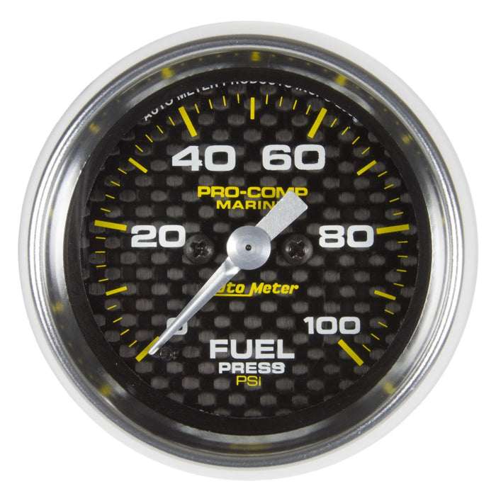 AutoMeter 200850-40 GAUGE; FUEL PRESSURE; 2 1/16in.; 100PSI; DIGITAL STEPPER MOTOR; MARINE CARBON - Truck Part Superstore