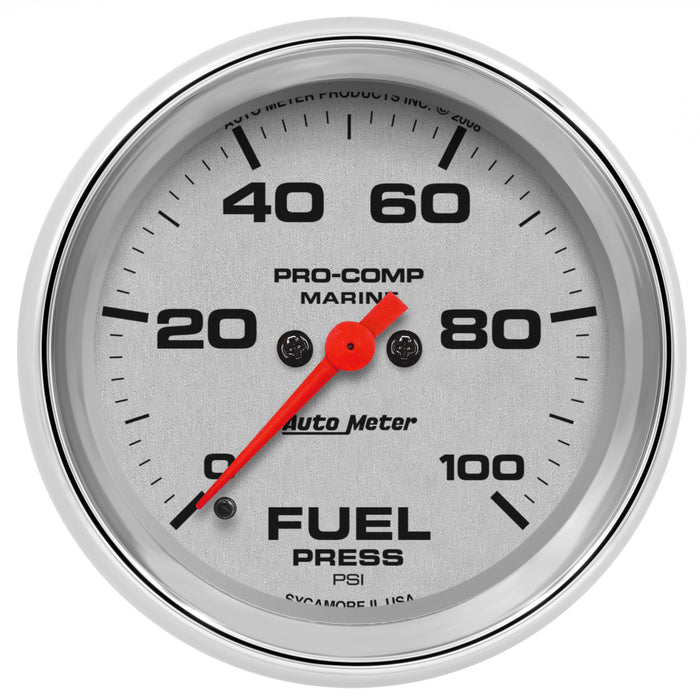 AutoMeter 200851-35 GAUGE; FUEL PRESSURE; 2 5/8in.; 100PSI; DIGITAL STEPPER MOTOR; MARINE CHROME - Truck Part Superstore