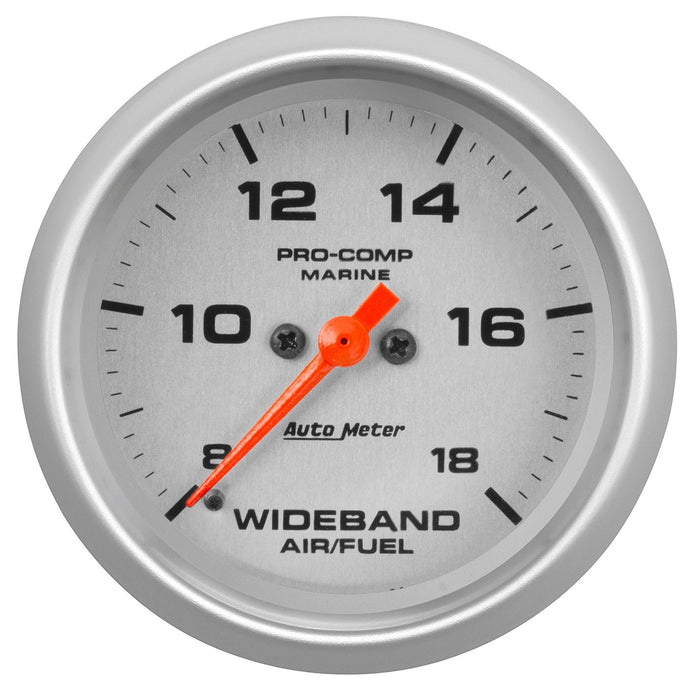 AutoMeter 200870-33 GAUGE; AIR/FUEL RATIO-WIDEBAND; ANALOG; 2 5/8in.; 8:1-18:1; STPR MTR; MARINE SIL - Truck Part Superstore