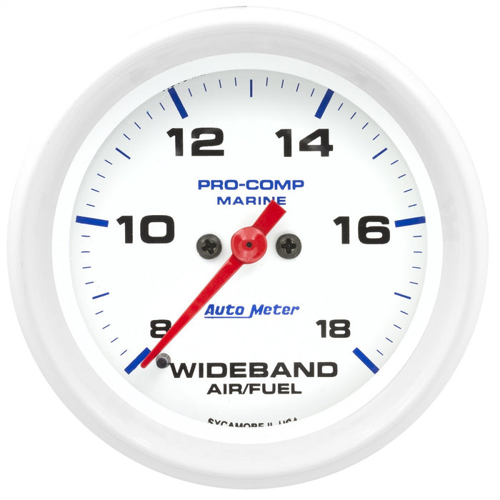 AutoMeter 200870 GAUGE; AIR/FUEL RATIO-WIDEBAND; ANALOG; 2 5/8in.; 8:1-18:1; STPR MTR; MARINE WHI - Truck Part Superstore