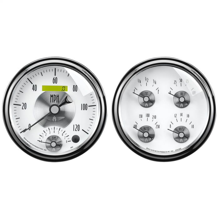 AutoMeter 2008 2 PC. GAUGE KIT; 5in. QUAD/TACH/SPEEDO; 240-33 O; PRESTIGE PEARL - Truck Part Superstore