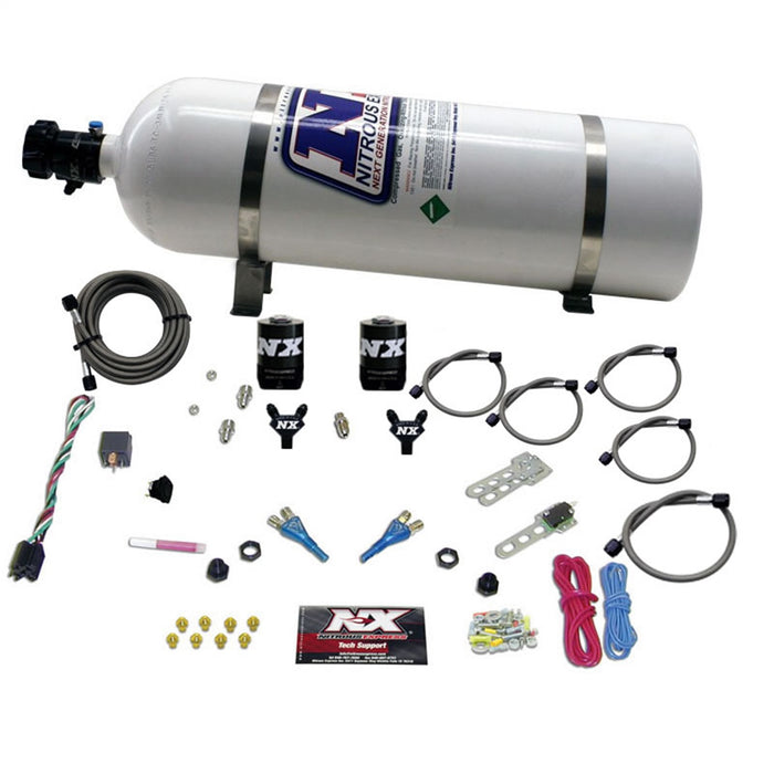 Nitrous Express 20115-15 FORD EFI DUAL NOZZLE (100-300HP) WITH 15LB BOTTLE - Truck Part Superstore