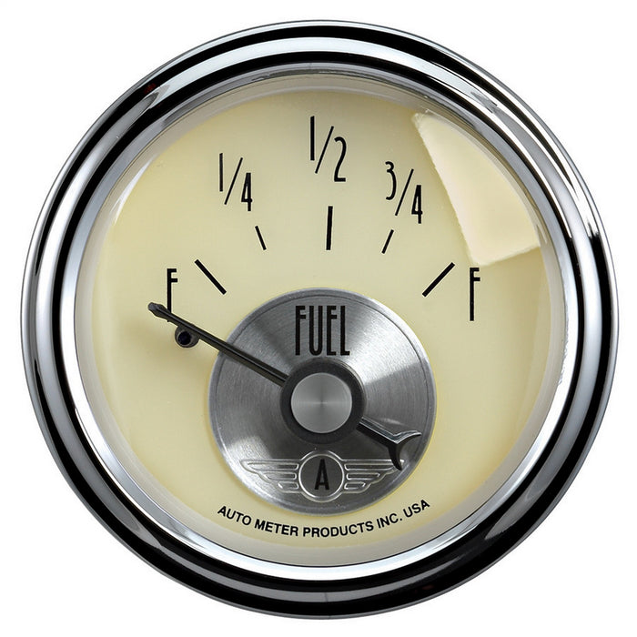 AutoMeter 2013 GAUGE; FUEL LEVEL; 2 1/16in.; 0OE TO 90OF; ELEC; PRESTIGE ANTQ. IVORY - Truck Part Superstore