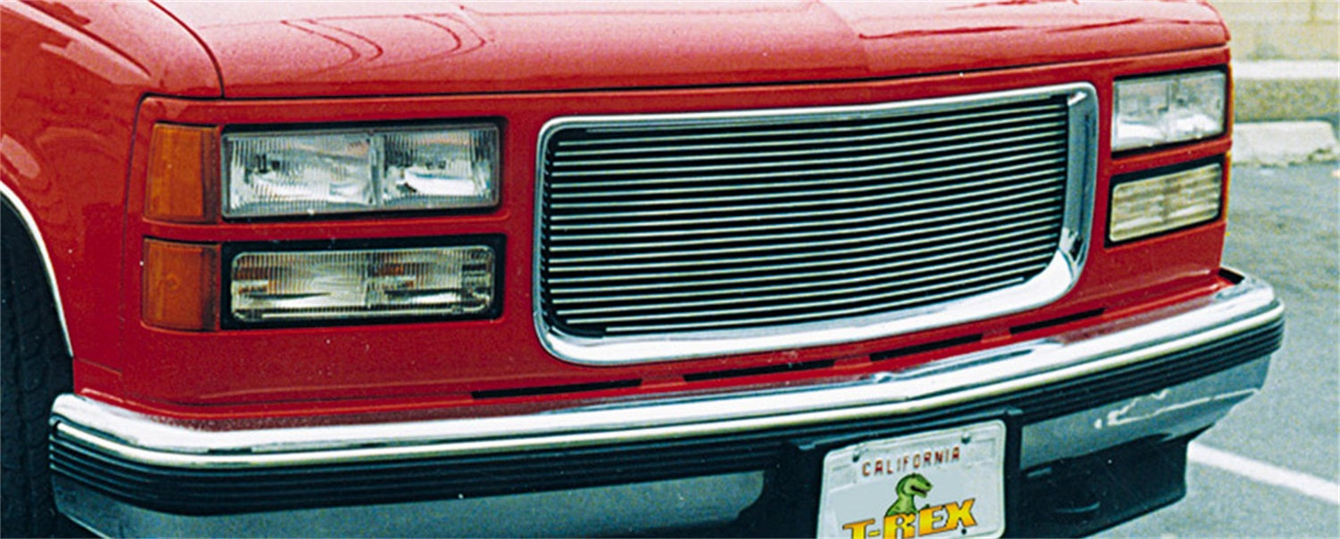 T-Rex Grilles 20140 Billet Series Grille; Horizontal; Aluminum; Polished; 1 Pc; Insert; - Truck Part Superstore