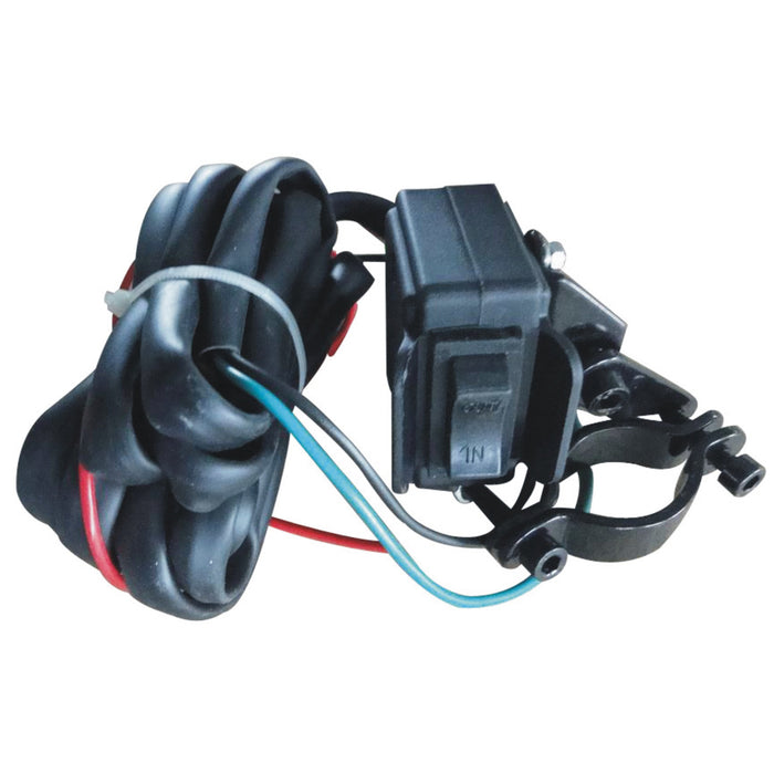 Bulldog Winch 20151 Mini Rocker Switch Handlebar Mount w/8 Ft Wire Black Bulldog Winch - Truck Part Superstore