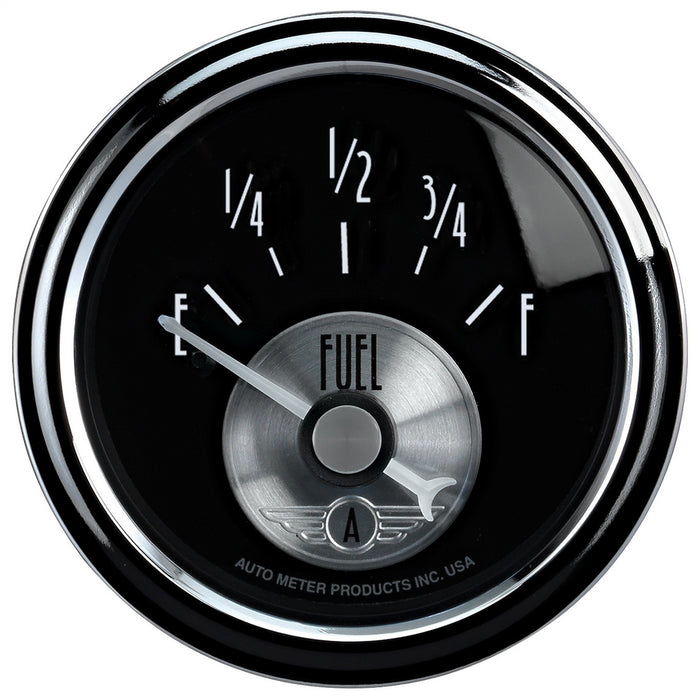 AutoMeter 2016 GAUGE; FUEL LEVEL; 2 1/16in.; 240OE TO 33OF; ELEC; PRESTIGE BLK. DIAMOND - Truck Part Superstore