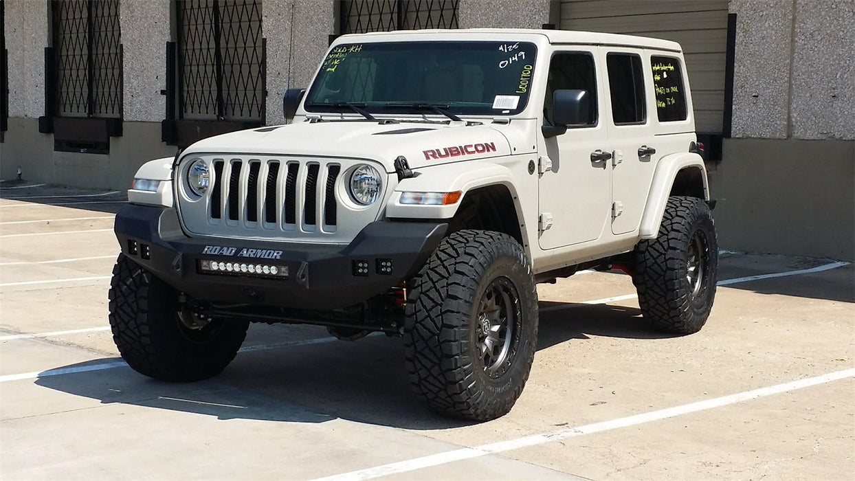 Road Armor 5183F0B Stealth Winch Front Bumper Rubicon; Full Width; Steel; Satin Black; - Truck Part Superstore
