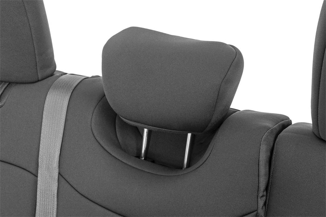 Rough Country 91010 Jeep Neoprene Seat Cover Set Black 18-20 Wrangler JL Unlimited Rough Country - Truck Part Superstore