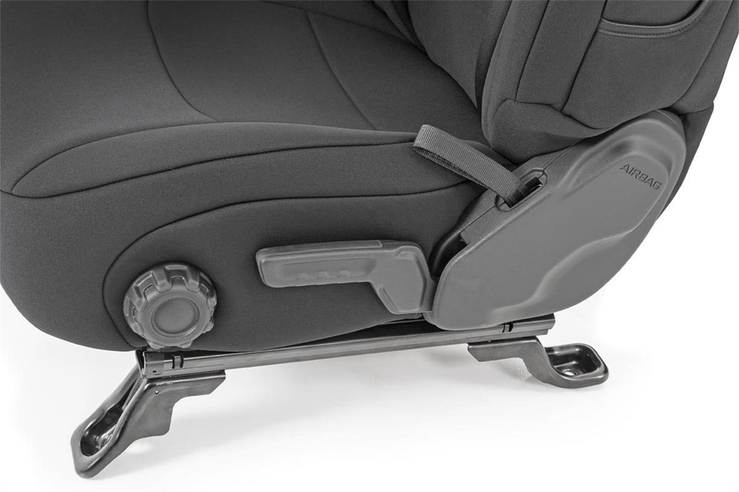 Rough Country 91020 Jeep Neoprene Seat Cover Set Black 18-20 Wrangler JL Rough Country - Truck Part Superstore