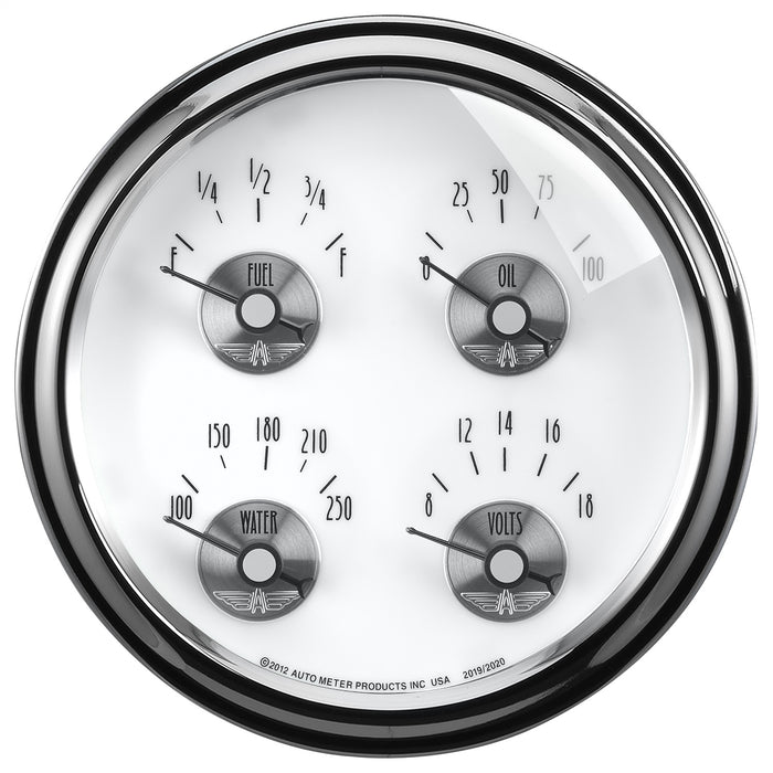 AutoMeter 2019 5in. QUAD GAUGE; 100 PSI/100-250 deg.F/8-18V/240-33 O; PRESTIGE PEARL - Truck Part Superstore