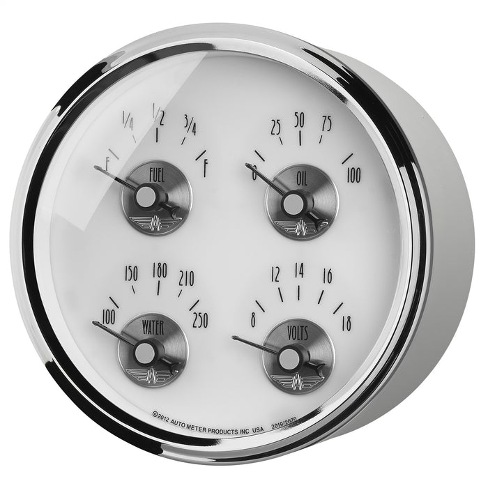 AutoMeter 2019 5in. QUAD GAUGE; 100 PSI/100-250 deg.F/8-18V/240-33 O; PRESTIGE PEARL - Truck Part Superstore