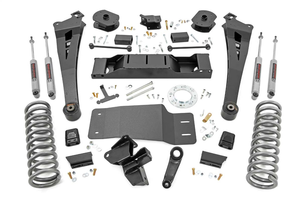 Rough Country 37930 5.0 Inch Dodge Suspension Lift Kit Standard Rate Coil Springs Radius Arms 19-20 Ram 2500 4WD w/ AISIN Transmission Diesel Rough Country - Truck Part Superstore