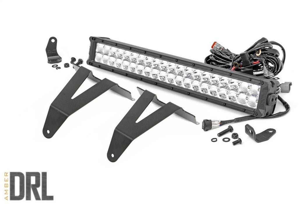 Rough Country 70781 Dodge 20 Inch LED Bumper Kit Chrome Series w/Amber DRL 19-20 RAM 1500 Rough Country - Truck Part Superstore