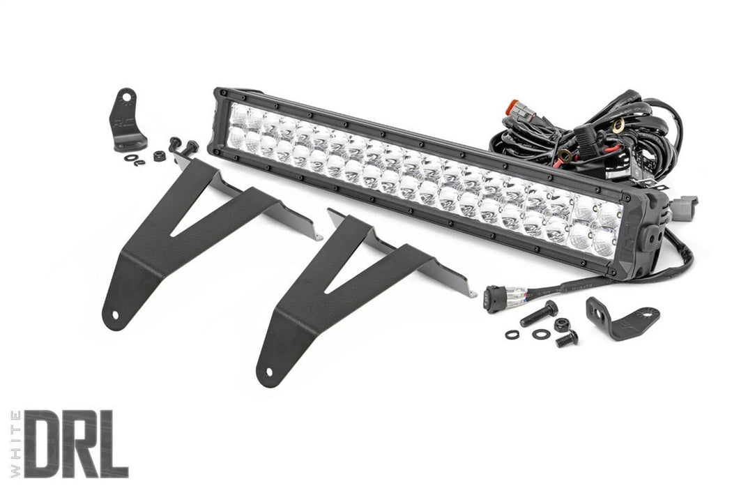 Rough Country 70780 Dodge 20 Inch LED Bumper Kit Chrome Series w/Cool White DRL 19-20 RAM 1500 Rough Country - Truck Part Superstore
